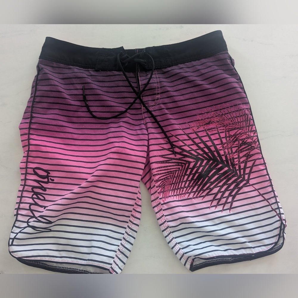 😁 Oneill Youth  Pink and Black Swim Shorts